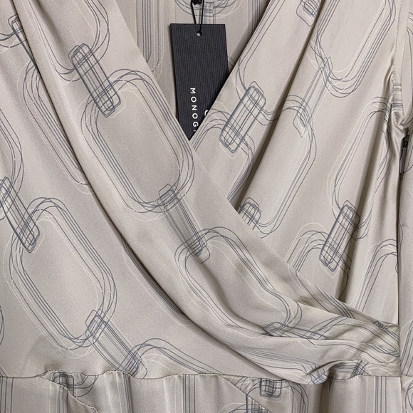 Banana Republic Monogram Silk‎ Crossover Cocktail Dress - Picture 4 of 8